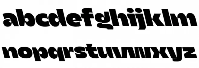 Asgard Trial Fit Fat Backslant Schriftart Kleinbuchstaben