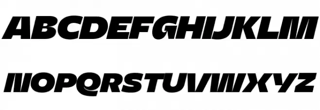 Asgard Trial Fit Fat Italic Font Litere mari