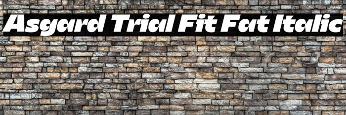 Asgard Trial Fit Fat Italic Example 1