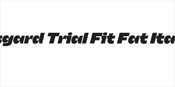 Asgard Trial Fit Fat Italic Logo
