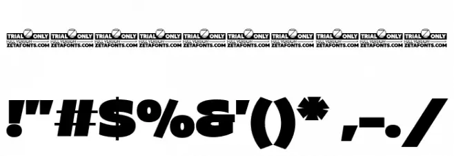 Asgard Trial Fit Fat Font OTHER CHARS