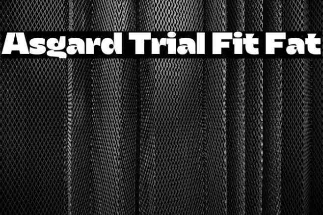 Asgard Trial Fit Fat Font examples