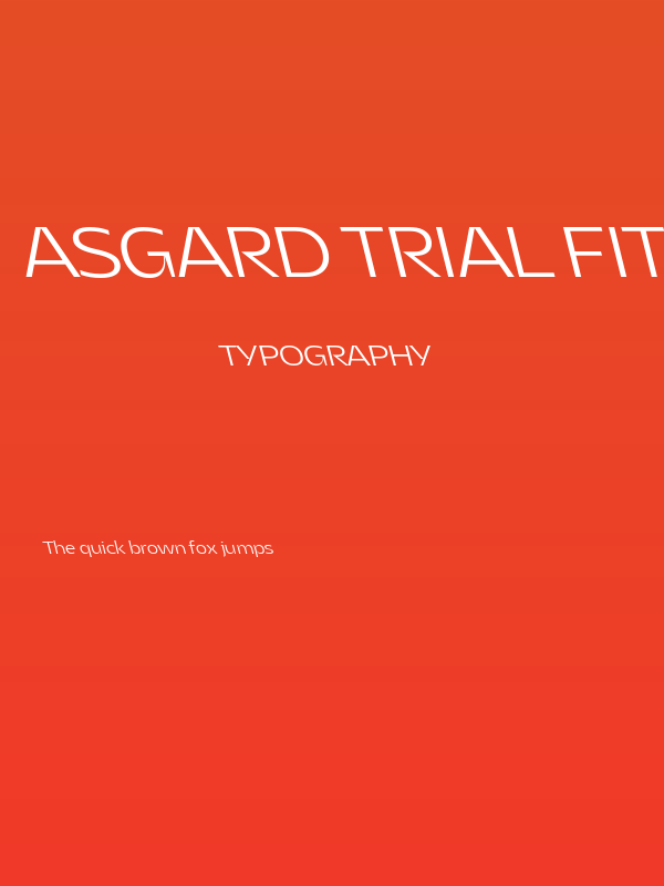 Asgard Trial Fit Light Backslant Poster