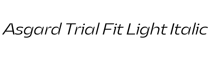 Asgard Trial Fit Light Italic  les polices de caractères gratuit tlcharger