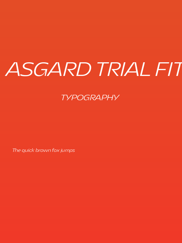 Asgard Trial Fit Light Italic Poster
