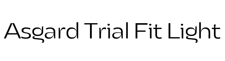 Asgard Trial Fit Light  font caratteri gratis