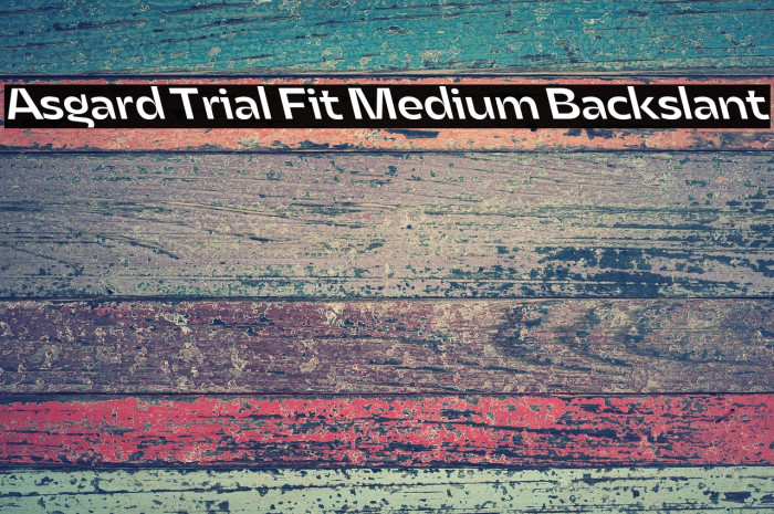 Asgard Trial Fit Medium Backslant Example 1