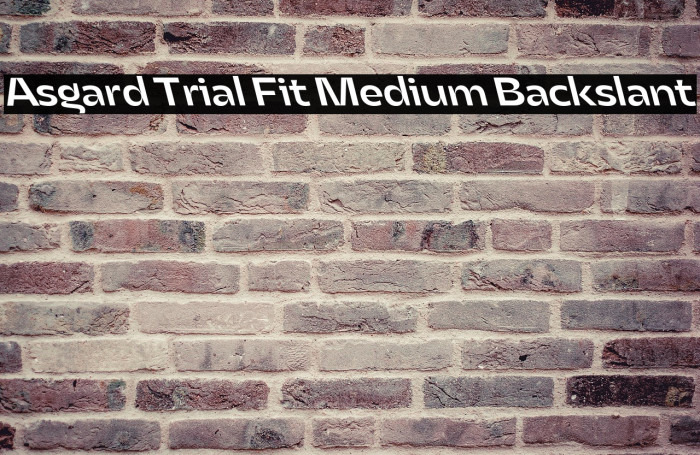 Asgard Trial Fit Medium Backslant Example 2