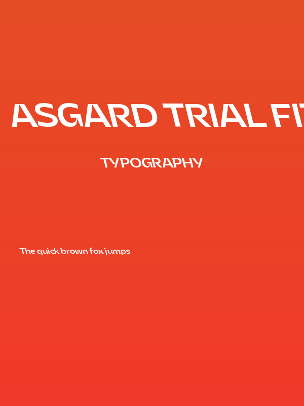 Asgard Trial Fit Medium Backslant Poster