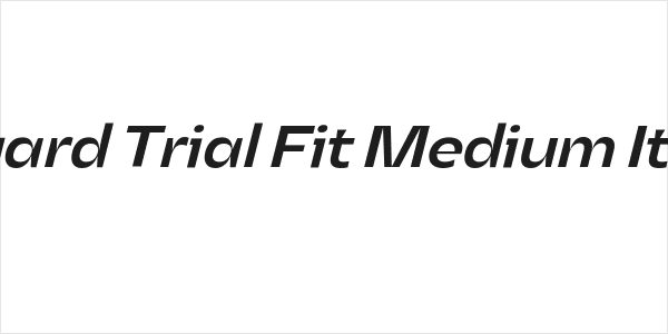 Asgard Trial Fit Medium Italic Logo