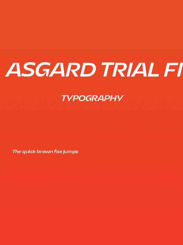 Asgard Trial Fit Medium Italic Poster