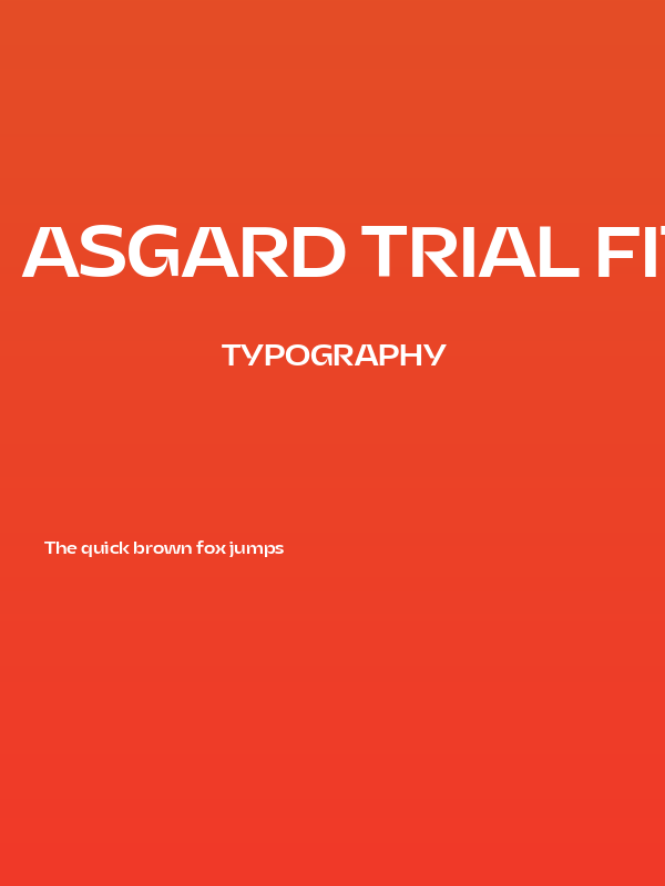 Asgard Trial Fit Medium Poster