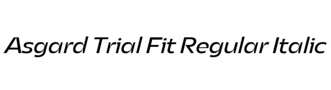Asgard Trial Fit Regular Italic  Fuentes Gratis Descargar