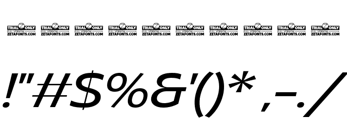 Asgard Trial Fit Regular Italic Font OTHER CHARS