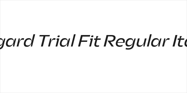 Asgard Trial Fit Regular Italic Logo