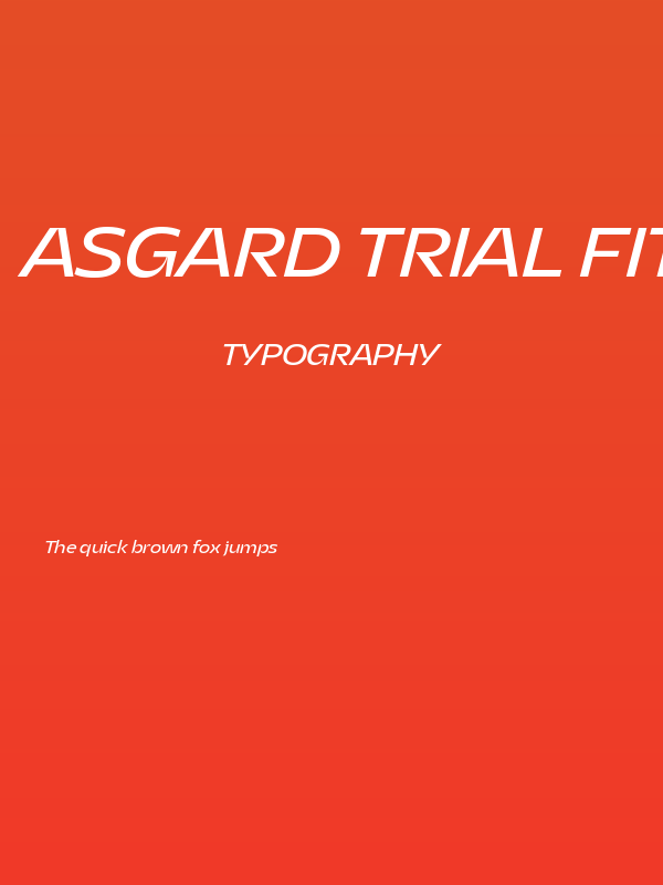 Asgard Trial Fit Regular Italic Poster
