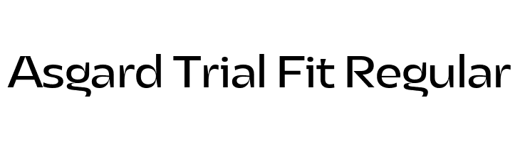 Asgard Trial Fit Regular  font caratteri gratis