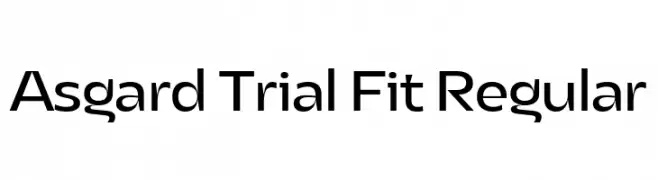 Asgard Trial Fit Regular  les polices de caractères gratuit tlcharger