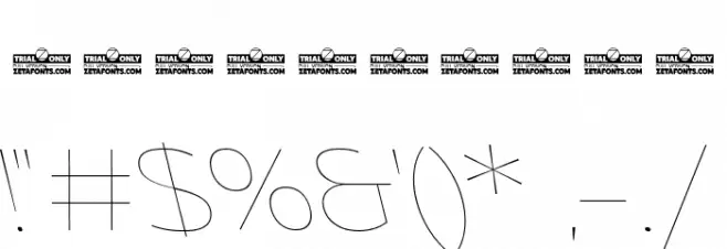 Asgard Trial Fit Thin Backslant Font OTHER CHARS