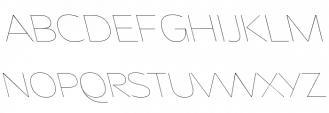 Asgard Trial Fit Thin Backslant Font Litere mari