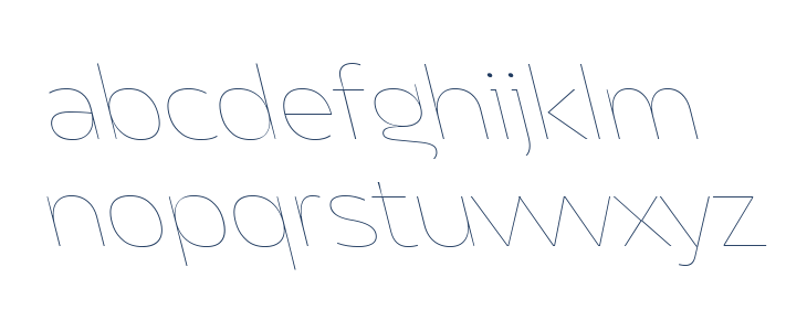 Asgard Trial Fit Thin Backslant Lowercase