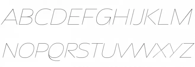 Asgard Trial Fit Thin Italic Schriftart Groß