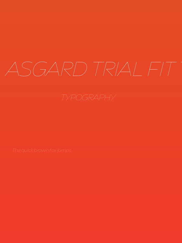 Asgard Trial Fit Thin Italic Poster