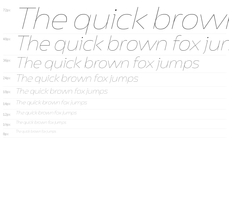 Asgard Trial Fit Thin Italic Waterfall