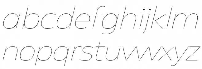 Asgard Trial Fit Thin Italic फ़ॉन्ट लोअरकेस