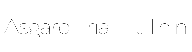 Asgard Trial Fit Thin  नि: शुल्क फ़ॉन्ट्स डाउनलोड