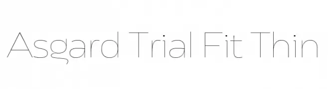 Asgard Trial Fit Thin  フリーフォントのダウンロード