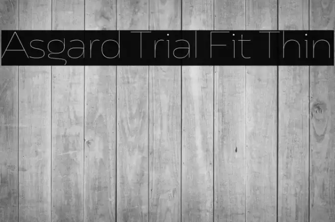 Asgard Trial Fit Thin Font examples