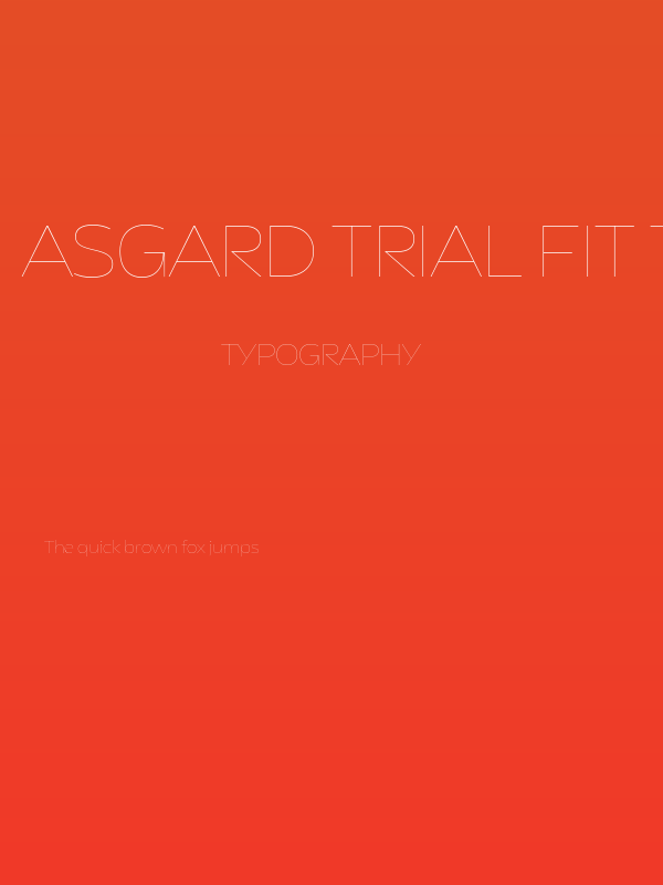 Asgard Trial Fit Thin Poster