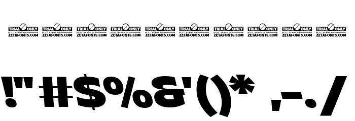 Asgard Trial Fit Xbold Backslant Font OTHER CHARS