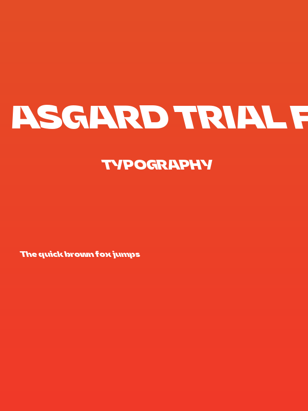 Asgard Trial Fit Xbold Backslant Poster