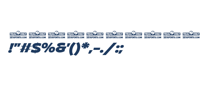 Asgard Trial Fit Xbold Italic Other Characters