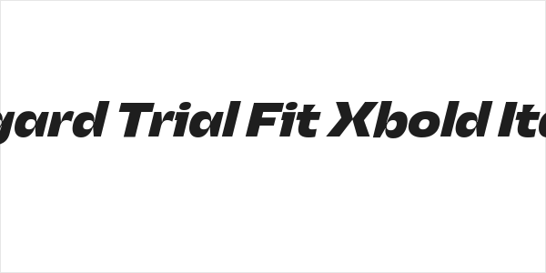 Asgard Trial Fit Xbold Italic Logo