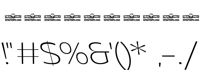 Asgard Trial Fit Xlight Backslant Font OTHER CHARS