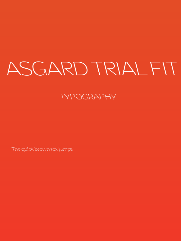 Asgard Trial Fit Xlight Backslant Poster