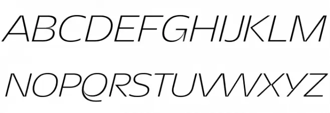 Asgard Trial Fit Xlight Italic 字体 大写
