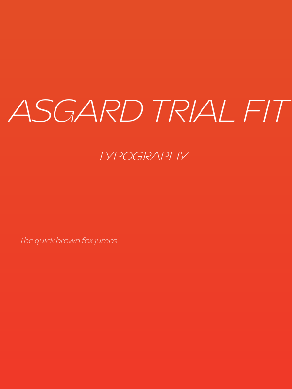 Asgard Trial Fit Xlight Italic Poster