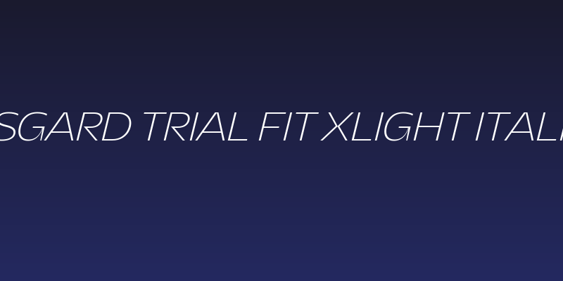 Asgard Trial Fit Xlight Italic Social Header
