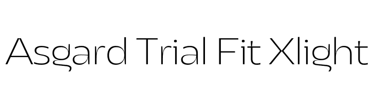 Asgard Trial Fit Xlight  font caratteri gratis