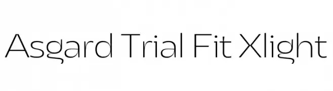 Asgard Trial Fit Xlight  les polices de caractères gratuit tlcharger
