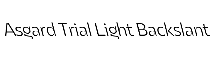 Asgard Trial Light Backslant  les polices de caractères gratuit tlcharger