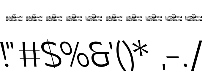 Asgard Trial Light Backslant Font OTHER CHARS