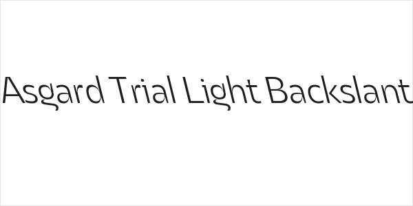 Asgard Trial Light Backslant Logo