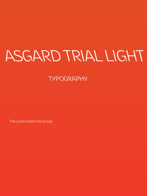 Asgard Trial Light Backslant Poster