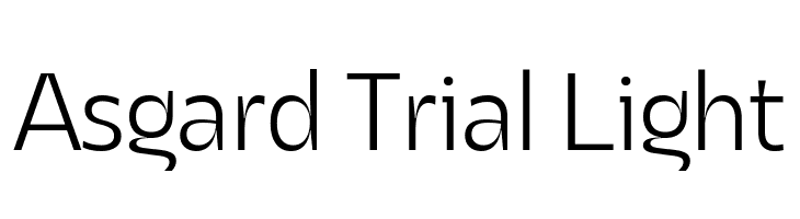 Asgard Trial Light  font caratteri gratis