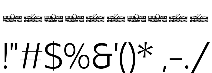 Asgard Trial Light Font OTHER CHARS
